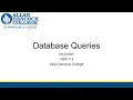 CBIS 112 Database Queries