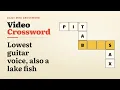 Daily Mini Crossword Music Instruments Play-Along Word Puzzle