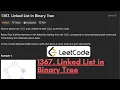 1367 Linked List in Binary Tree Leetcode Editorial