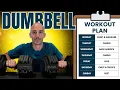 Full Week Workout Plan FREE Dumbbell Program to Build Muscle at Home