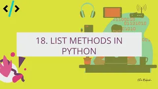 Python for Data Science - 18 List methods in python append insert pop remove Python in Hindi