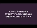 C Python s struct equivalence in C