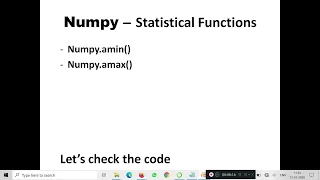 55 Numpy Statistical Function Class 8