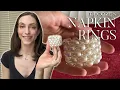 Napkin Rings - Silver Pearl Crystal Decozen