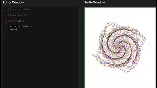 Python Turtle Code for Hypnotical Spiral