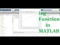 How to plot log function in matlab log function plotting in matlab
