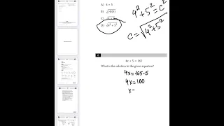 Solving the Equation 4x 5 165 SAT Math Problem Solving