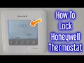 How To Lock A Honeywell Pro Series Thermostat Lock The Temperature