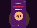 2 charCodeAt method in Javascript String methods in javascript tutorial in 1 minutes