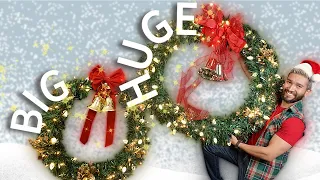 Making BIG Christmas Wreaths Budget - DIY