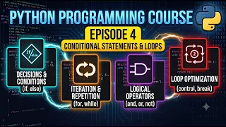 Python Programming Course Episode 4 Conditional Statements Loops