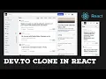 Build Dev to Clone in React JS Part 5 Article Section