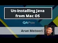 Uninstalling Java from Mac OS