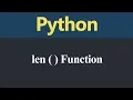 len Function in Python Hindi