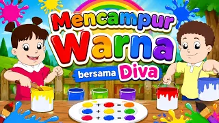 Belajar Mencampur Warna Bersama Diva 🌈 | Mengenal Warna Primer & Warna Baru untuk Anak