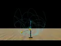 Double Pendulum in zero gravity Virtual Experiment