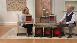 Duraflame Portable Stove Heater with Handle Side Viewing on QVC