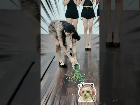 A catwalk challenge on a floor covered in marbles — an unexpected ending! #bybacademy #5g
