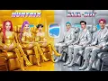 Lagu KPop Demon Hunters Makeover! Gold vs Silver Couple From Huntrix vs Saja Boys In Airplane