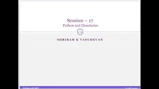 Session 17 - Python
