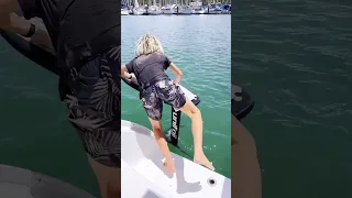 First crack at dock starting on the foil! 🤙 #sailingfamily#boatlife #foiling #kids