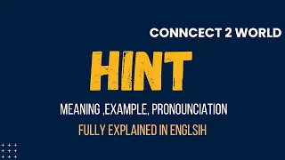 What Does hint Means Meanings And Definitions With hint in ENGLISH