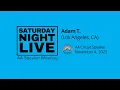 Adam T AA Speaker at Saturday Night Live Speaker meeting in Provo UT 11-4-23 aa speaker
