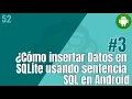 52 How to Insert Data into SQLite using SQL statements in Android