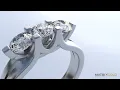 Three Stone Solitaire with Split Profile - MatrixGold Tutorial