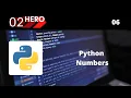 Python Numbers tutorials for beginners in Hindi part 6 I Full Course 2020