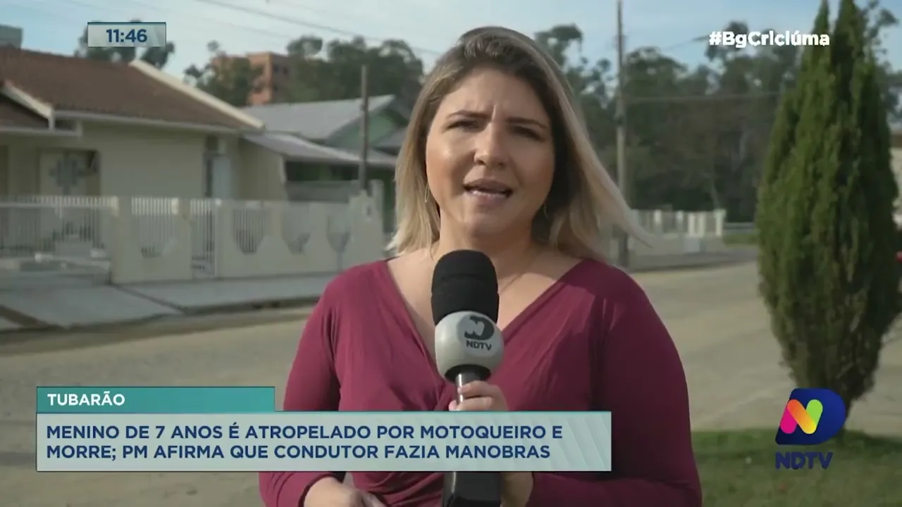 Menino de 7 anos é atropelado por motoqueiro e morre em Tubarão; PM diz que condutor fazia manobras