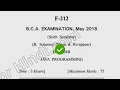 May 2018 Dcrust BCA 6th Sem Java Programming Question Paper