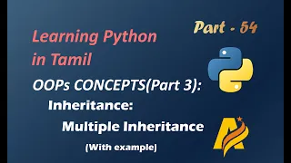 Python Object Oriented Programming in Tamil Inheritance Multiple Inheritance with Example