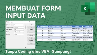 Download Membuat Form untuk Input Data dengan Cepat (Tanpa VBA atau Coding) | Tutorial Excel - Ignasius Ryan MP3