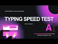 Typing Speed Test Program using Python
