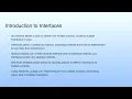 Introduction to Interfaces Lecture 20 Interface-I