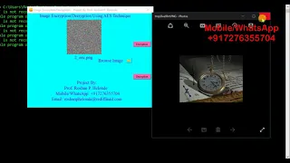 Image Using AES Algorithm Python Project Source Code