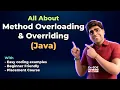 Java Method Overloading and Overriding In-depth Concept in Hindi 2024 Placements