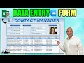 Automated Excel Contact Form Without UserForm Full Setup