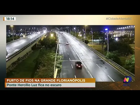 Furto de fios na Grande Florianópolis deixa Ponte Hercílio Luz no escuro