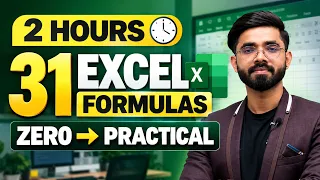 31 Excel Formulas from Zero to Practical | Excel Formulas with Real Job Data in Hindi