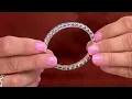 JAI Sterling Silver Signature Texture Bangle 24 2-27 5g on QVC