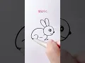 Cute by draw - easy draw cute little rabbit