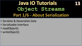JavaIO - Serialization Part 1