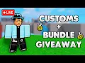LIVE Roblox Bedwars BOUNTY HUNTER JADE GIVEAWAYS Customs For ROBUX Reading CHAT