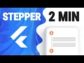 Flutter Stepper Widget - Step By Step Widget