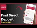 How To Find Direct Deposit Form CIBC App 2025