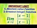Limits involving greatest Integer Function and absolute value function