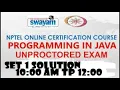 Programming in java Unproctored Exam Solution nptel NPTEL JAVA Solution July 2021 set 1