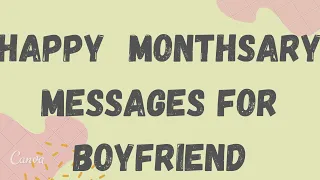 Happy Monthsary Messages for BoyFriend